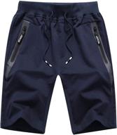 🩳 boys' cotton sweatpants with drawstring and pockets - perfect shorts for active wear logo