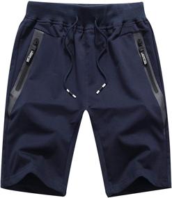 img 4 attached to 🩳 Boys' Cotton Sweatpants with Drawstring and Pockets - Perfect Shorts for Active Wear