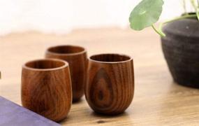 img 1 attached to Wooden Natural Teacups Drinking Set by JKLcom