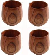 wooden natural teacups drinking set by jklcom logo