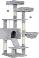 🐱 feandrea cat tree: 55.9" multi-level cat condo with scratching posts, plush perches, basket, and more! logo