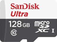 📱 sandisk ultra 128 гб microsdxc - совместимое с серией samsung galaxy s20 и многим другим - карта microsdxc sdsquns-128g-gn6mn 128 гб, 80 мб/с, uhs-i класс 10. логотип