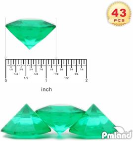 img 2 attached to 💎 PMLAND 40+ Pieces Large Green Acrylic Diamond Crystals Gems- Perfect for Table Scatters, Vase Fillers, Party Decorations, Treasure Hunting, Arts and Crafts