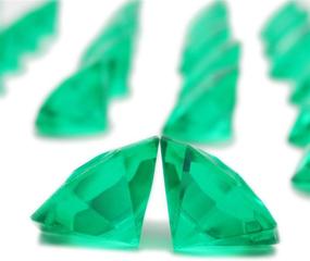 img 4 attached to 💎 PMLAND 40+ Pieces Large Green Acrylic Diamond Crystals Gems- Perfect for Table Scatters, Vase Fillers, Party Decorations, Treasure Hunting, Arts and Crafts