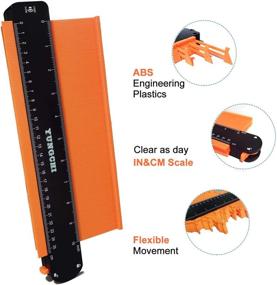 img 2 attached to 📏 YUNGCHI Contour Gauge with Lock - 2 Wide Duplicators Set for Precision Measuring Corners, Woodworking, Tiling, Flooring - Orange