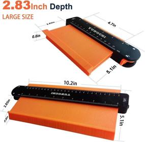 img 3 attached to 📏 YUNGCHI Contour Gauge with Lock - 2 Wide Duplicators Set for Precision Measuring Corners, Woodworking, Tiling, Flooring - Orange