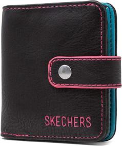 img 3 attached to Secure and Stylish: Skechers 👜 Women's RFID Blocking Mini Bifold Travel Wallet