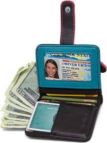 img 2 attached to Secure and Stylish: Skechers 👜 Women's RFID Blocking Mini Bifold Travel Wallet