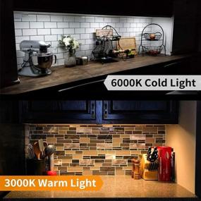 img 3 attached to 💡 Touch Activated LED Under Cabinet Lighting, Plug-in Light Bar with 33 LED Chips for Kitchen, Cupboard, Shelf, Closet - Cold Light 6000K