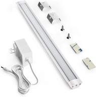 💡 touch activated led under cabinet lighting, plug-in light bar with 33 led chips for kitchen, cupboard, shelf, closet - cold light 6000k логотип