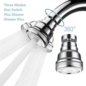img 3 attached to Transform Your Kitchen with the Srmsvyd Kitchen Faucet Sprayer Head: 360° Rotatable, High Pressure, Soild Brass, Boosts Faucet Power for Easy Dishwashing, Vegetable and Fruit Cleaning