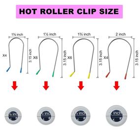 img 3 attached to 🔥 Запасные зажимы для горячей плойки - надежное крепление для горячих бигудей и бигудей-плойки - подходят для диаметра 1⅜ дюйма, 1½ дюйма, 1¾ дюйма, 2 дюйма - 20 штук