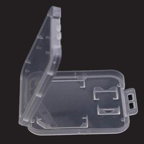 img 1 attached to 📸 Convenient 20-Piece Clear Plastic Memory Card Case Holder for SD, Micro SD, T-Flash Cards (Memory Card Not Included)