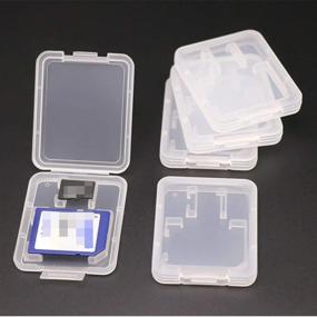 img 2 attached to 📸 Convenient 20-Piece Clear Plastic Memory Card Case Holder for SD, Micro SD, T-Flash Cards (Memory Card Not Included)