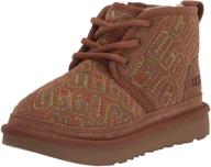 ugg neumel graphic stitch chukka boys' shoes logo