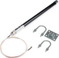 📡 high-gain 10dbi fiberglass omni directional antenna for lora gateway 915mhz, wifi, n type male, glass mount with brackets - ideal for lora helium hnt mining (or any 900-950mhz application) logo