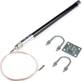 img 4 attached to 📡 High-Gain 10dBi Fiberglass Omni Directional Antenna for LoRa Gateway 915MHz, WiFi, N Type Male, Glass Mount with Brackets - Ideal for LoRa Helium HNT Mining (or Any 900-950MHz Application)