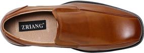 img 2 attached to 👞 Classy and Stylish ZRIANG Men's Leather Square Loafers - Perfect for Dressing to Impress