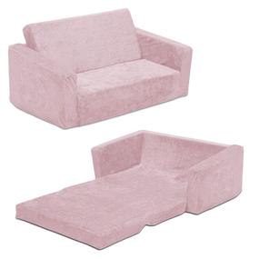 img 4 attached to 🛋️ Delta Children Serta Perfect Sleeper Extra Wide Convertible Sofa to Lounger: The Ultimate 2-in-1 Comfort Zone for Kids in Pink