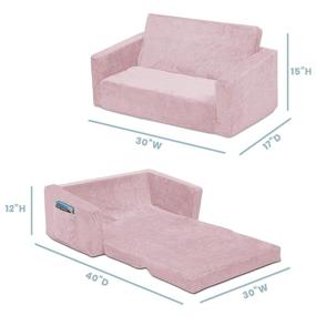 img 1 attached to 🛋️ Delta Children Serta Perfect Sleeper Extra Wide Convertible Sofa to Lounger: The Ultimate 2-in-1 Comfort Zone for Kids in Pink