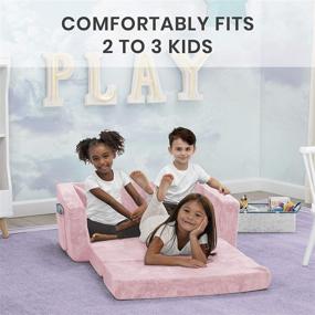 img 3 attached to 🛋️ Delta Children Serta Perfect Sleeper Extra Wide Convertible Sofa to Lounger: The Ultimate 2-in-1 Comfort Zone for Kids in Pink