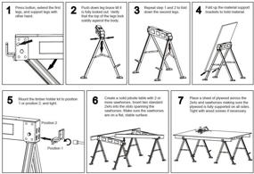 img 1 attached to KASTFORCE Folding Sawhorse Capacity Jobsite