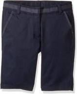👖 nautica girls' school uniform skinny bermuda pants & capris logo