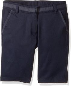 img 4 attached to 👖 Nautica Girls' School Uniform Skinny Bermuda Pants & Capris