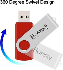 img 1 attached to 💾 5 комплектов по 32 ГБ USB-накопителей: Bosexy флешки с индикатором LED - красочные память-бита Пендрайв (черный/синий/красный/зеленый/фиолетовый)