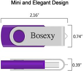 img 2 attached to 💾 5 комплектов по 32 ГБ USB-накопителей: Bosexy флешки с индикатором LED - красочные память-бита Пендрайв (черный/синий/красный/зеленый/фиолетовый)