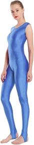 img 3 attached to 🩰 Aoylisey Women's Plus Size Stirrup Unitard - One Piece Adult Dance Jumpsuit