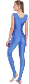 img 2 attached to 🩰 Aoylisey Women's Plus Size Stirrup Unitard - One Piece Adult Dance Jumpsuit