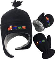 🧣 stylish sherpa embroidered accessories for boys' cold weather outfits logo