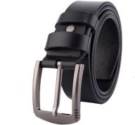 👔 vatees genuine leather buckle adjustable men's belts: a stylish accessory must-have logo