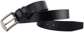 img 2 attached to 👔 Vatees Genuine Leather Buckle Adjustable Men's Belts: A Stylish Accessory Must-Have