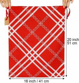 img 3 attached to HRX Package Large Cotton Gift Bags: Reusable 🎁 Christmas Wrapping Sacks for Xmas Presents & Party Favors