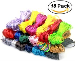 img 3 attached to 🧵 1.5 mm Liston de Seda para Pulseras - Hilo de Nailon Chino para Bisuteria - 18 Bundles de Hilo de Nailon de Colores para Pulseras de Amistad y Cuerdas de Satin, Cola de Rata