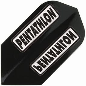 img 4 attached to US Darts - 3 Sets (9 Flights) Pentathlon Slim Black Ex-Tough Dart Flights for Enhanced SEO