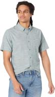 👕 textured short sleeve button-up shirt for men by hurley logo