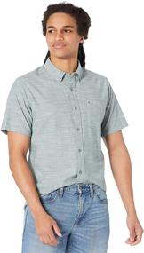 img 1 attached to 👕 Textured Short Sleeve Button-Up Shirt for Men by Hurley