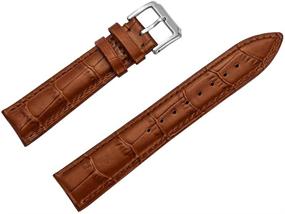 img 4 attached to 🐊 Exquisite Alligator Embossed Leather Calfskin Men's Watch Replacements