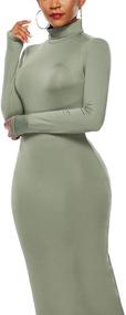 img 2 attached to Ioiom Womens Spring Sleeve Turtleneck Women's Clothing