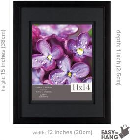 img 2 attached to 🖼️ Stylish Gallery Solutions Double Airfloat Mat Frame: 11" x 14", Black/Black - Versatile Wall Mount Design (Model: 12FW1668E)