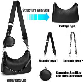 img 3 attached to 👜 Multipurpose Women's Crossbody Handbags and Wallets for Shoulder Hobo Bags