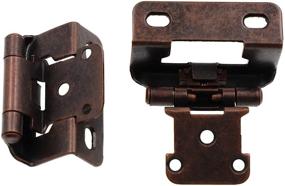 img 3 attached to DecoBasics 1/2” Partial Overlay Cabinet Hinges - 50 Pack (Oil Brushed Bronze), Semi Wrap & Partial Wrap Overlay Cabinet Hinge - Quick & Easy Installation
