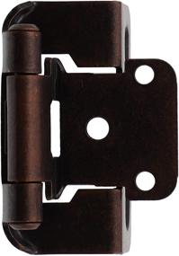img 2 attached to DecoBasics 1/2” Partial Overlay Cabinet Hinges - 50 Pack (Oil Brushed Bronze), Semi Wrap & Partial Wrap Overlay Cabinet Hinge - Quick & Easy Installation
