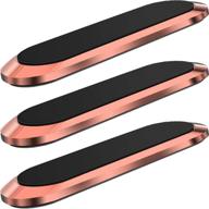 📱 salex rose gold magnetic mounts: premium 3 pack cell phone holder for car, wall & windshield. universal kit for gps, tablets, smartphones & more! logo