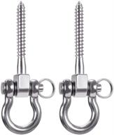 🏋️ seleware heavy duty swing hangers - set of 2, 180° swing, 1800lb capacity, permanent antirust 304 stainless steel screw brackets for playground, yoga hammocks, rope tires, web chairs, sandbag punching bags, and porch swing sets logo