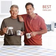 ☕ papa mug 11oz bone china porcelain coffee tea cup - unique office gifts for men, husband, and father's day celebration logo