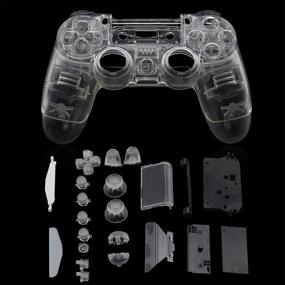 img 2 attached to Enhance Your Gaming Experience with Jiulyning Custom Replacement Wireless Game Controller Shell Case Cover Kit for Sony PS4 V1 – Includes Button Set and Clear Design